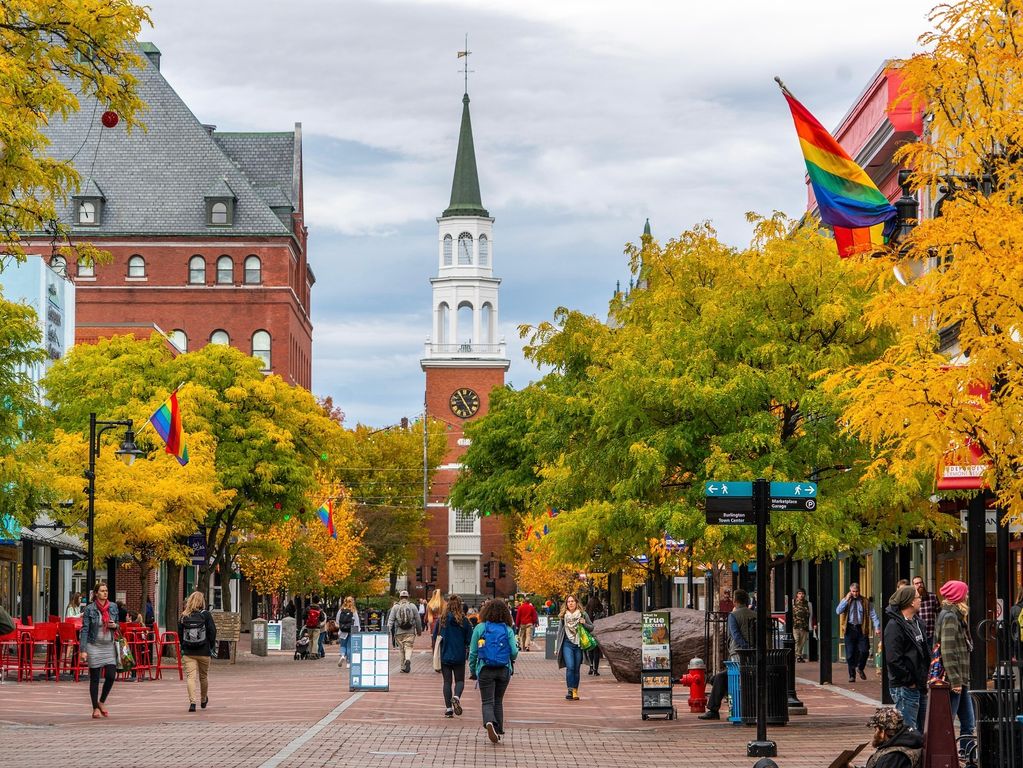 Burlington Vermont in herfstkleuren Burlington Vermont in herfstkleuren